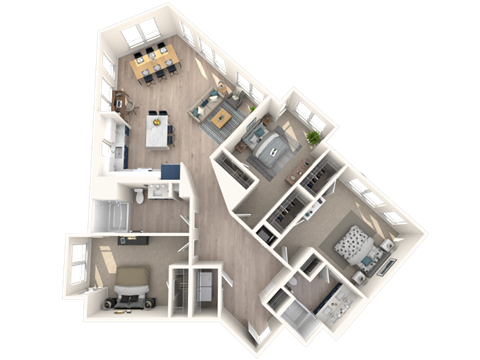 Three Bed Two Bath C Floor Plan C5A